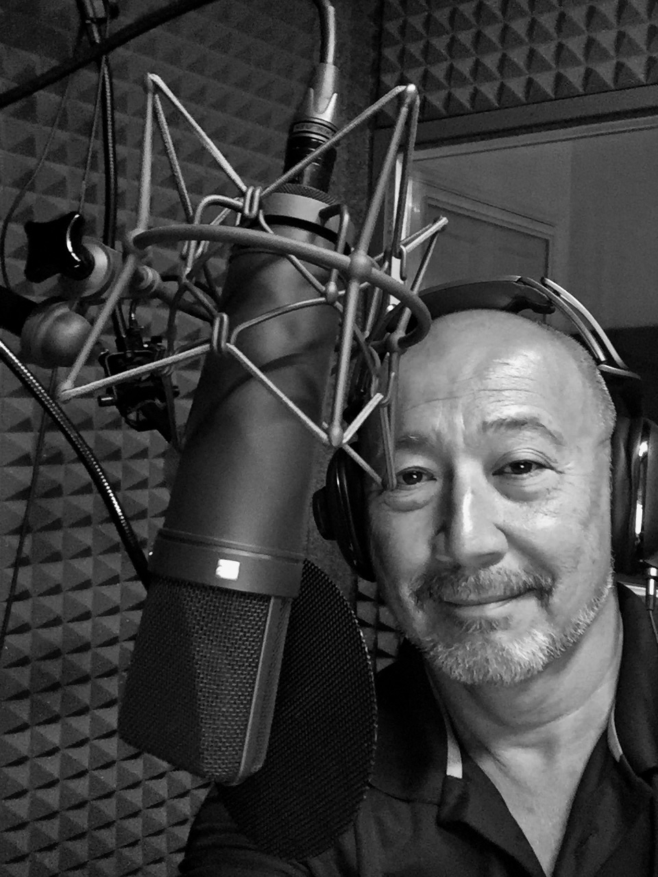 Ward Sexton in his voiceover studio